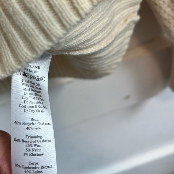 Everlane The ReCashmere Stroopwafel Crew Beige Size M - Picture 4 of 5